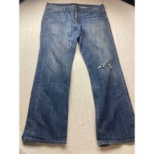 Lucky Brand Jeans Mens 40x34 Distressed Blue 361 Vintage Straight Stretch Denim